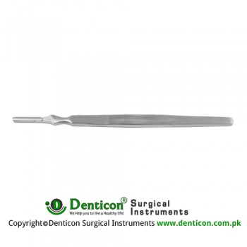 Scalpel Handle No. 7K Solid, Short Stainless Steel, 12.5 cm - 5"
